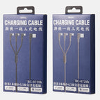 RC-167th Charging Cable – 3 in 1 2.1A USB to 8 Pin + USB-C / Type-C + Micro USB Range Series...