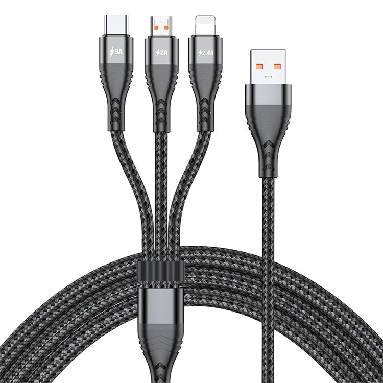 ADC-138 Data Cable – Fast Charging, Braided Nylon Black