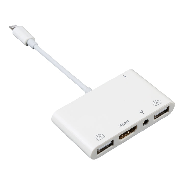 4 in 1 8 Pin to Dual USB + 3.5mm AUX + HDMI OTG Audio Digital AV Adapter – TPU