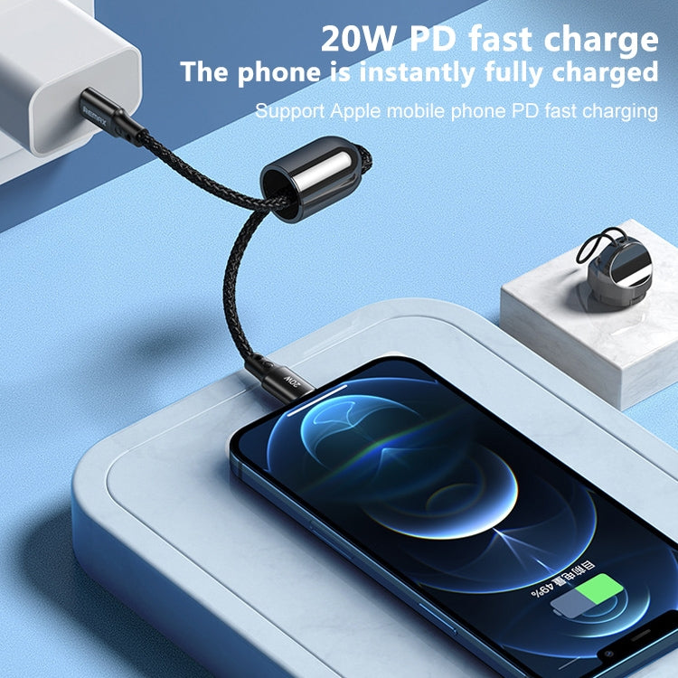 RC-140i Data Cable – Thor Series PD 20W USB-C / Type-C to 8 Pin Portable Lanyard Data Cable,...