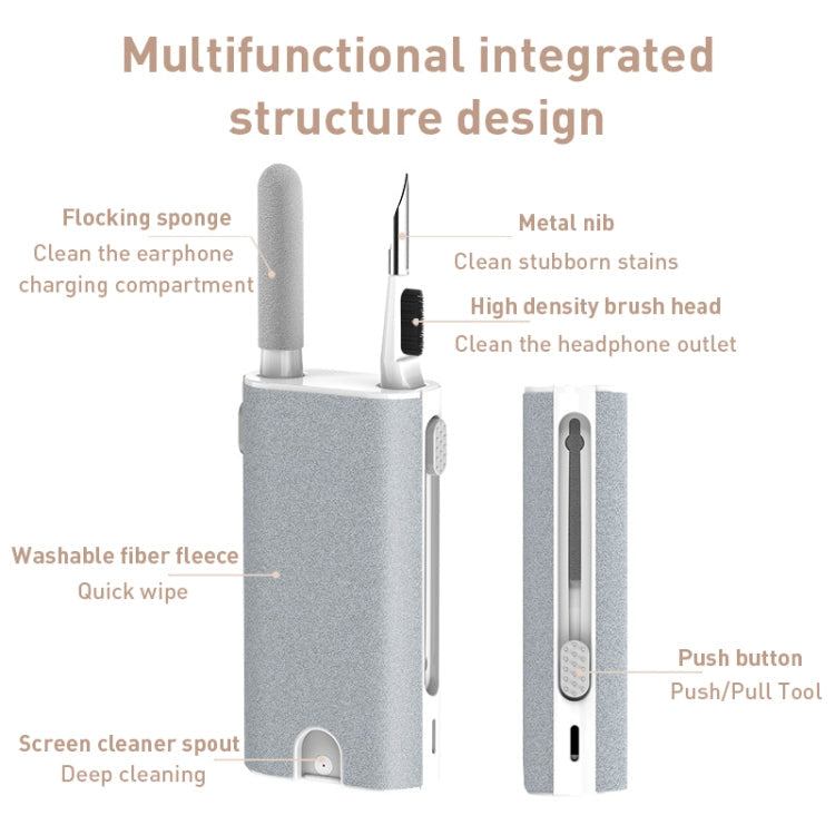 Q6 Earphone – 5 in 1 Wireless Earphone Charging Box Mobile Phone Screen Cleaning Kit, Q6