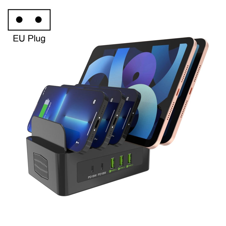 YFY-A54 Stand – 100W USB + Type-C 5-Ports Smart Charging Station with Phone & Tablet... YFY-A54 IP8G1275EU