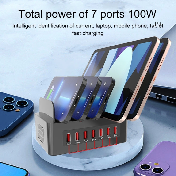 YFY-A54 Stand – 100W USB + Type-C 5-Ports Smart Charging Station with Phone & Tablet...