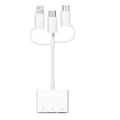 3 in 1 8-Pin And Micro USB And Type-C to TF & SD Card Reader USB OTG Extender Adapter Default Title