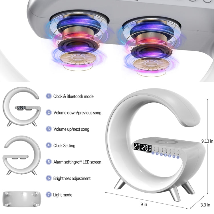 N69 Bluetooth Speaker – Smart Bluetooth Speaker Support Wireless Charger & Alarm Clock &...