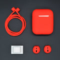Case – Silicone (Apple AirPods 1) Red+White