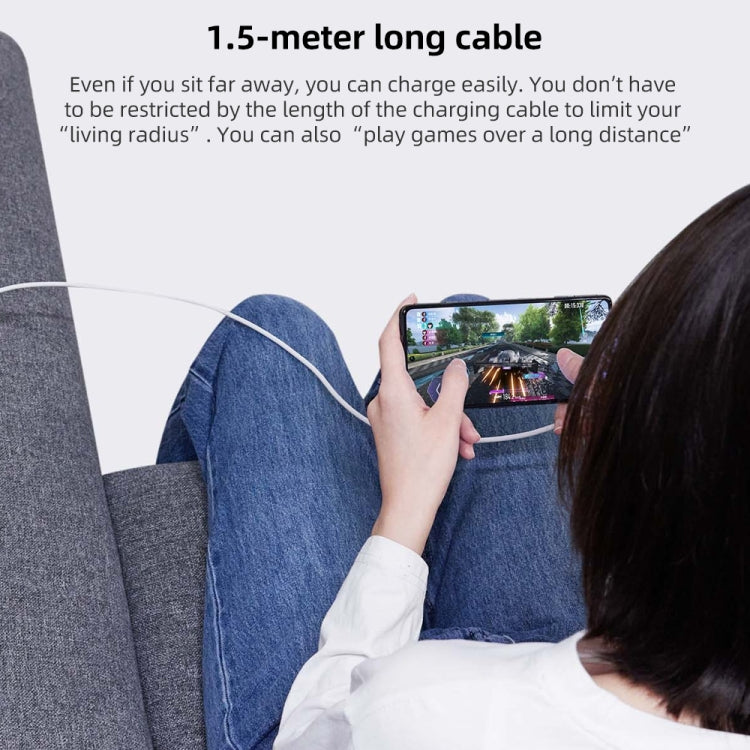 Original Xiaomi 6A USB to USB-C / Type-C 90 Degree Elbow Fast Charging Data Cable, Length: 1.5m, 6A, Length: 1.5m – Fast Charging, Aluminum Alloy, Data Transmission