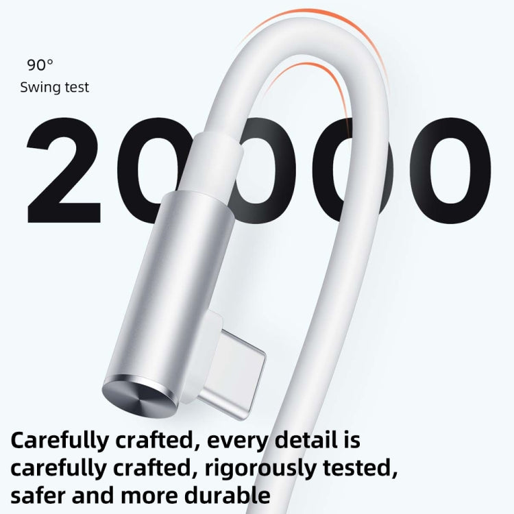 Original Xiaomi 6A USB to USB-C / Type-C 90 Degree Elbow Fast Charging Data Cable, Length: 1.5m, 6A, Length: 1.5m – Fast Charging, Aluminum Alloy, Data Transmission