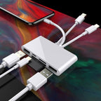 Card Reader – 5 in 1 8 Pin + Type-C / USB-C + USB + TF Card + SD Card Multi-function... 5 in 1