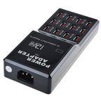 W-858 12A 12 Ports USB Fast Charging Dock Desktop Smart Charger AC100-240V, EU Plug, EU Plug