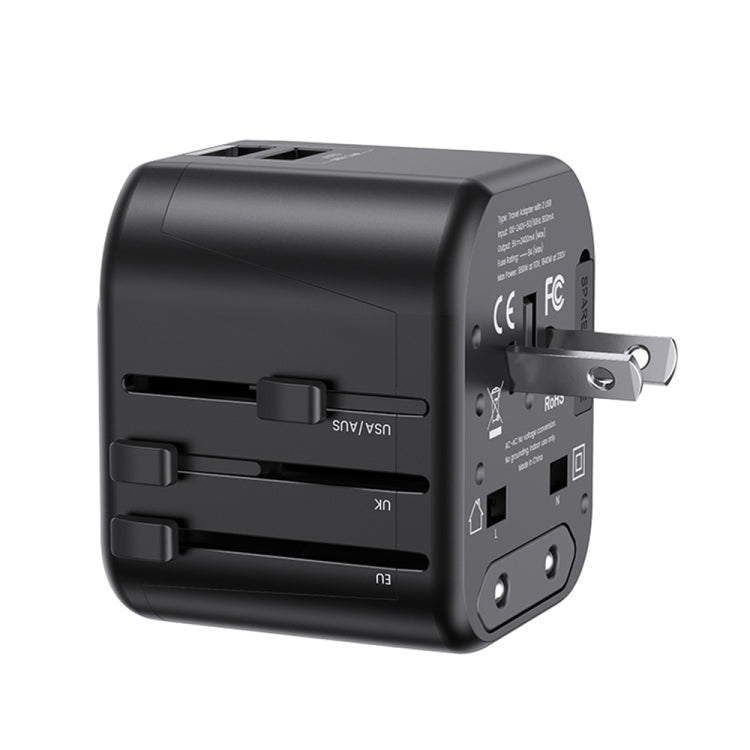USAMS US-CC173 T55 12W Universal Multi Plug Travel Charger, US-CC173 T55 – TPU US-CC173 T55