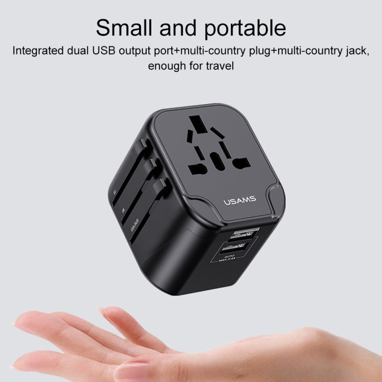 USAMS US-CC173 T55 12W Universal Multi Plug Travel Charger, US-CC173 T55 – TPU