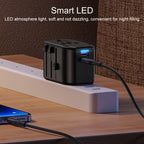 USAMS US-CC173 T55 12W Universal Multi Plug Travel Charger, US-CC173 T55 – TPU