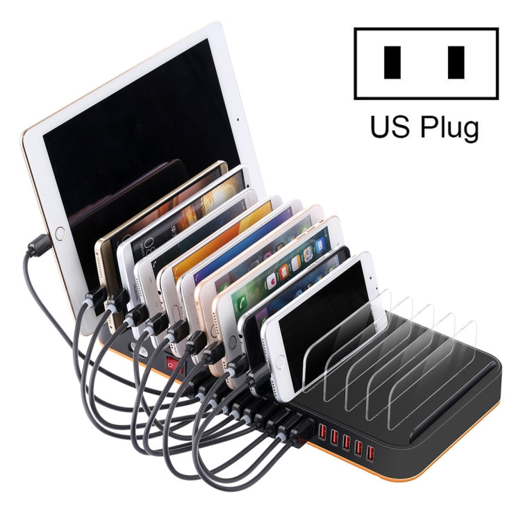 WLX-815 100W 15 Ports USB Fast Charging Dock Smart Charger with Phone & Tablet Holder, 100W US Plug, 100W EU Plug, 100W UK Plug, 100W AU Plug 100W US Plug IP8G7641
