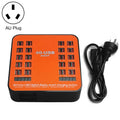 WLX-840 200W 40 Ports USB Digital Display Smart Charging Station AC100-240V, AU Plug (Black+Orange), AU Plug – TPU AU Plug