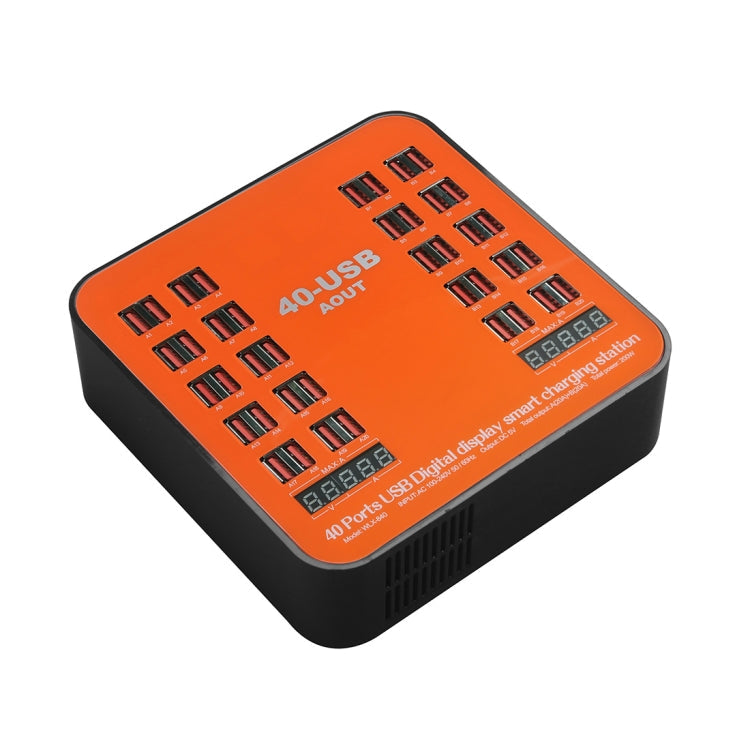 WLX-840 Accessory – 200W 40 Ports USB Digital Display Smart Charging Station AC100-240V, EU...