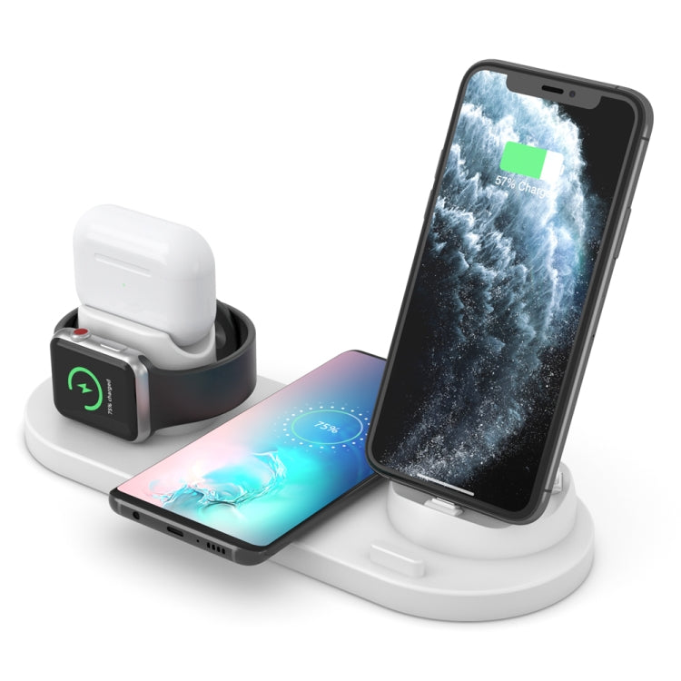 HQ-UD15-upgraded 6 in 1 Wireless Charger For iPhone, Apple Watch,... White