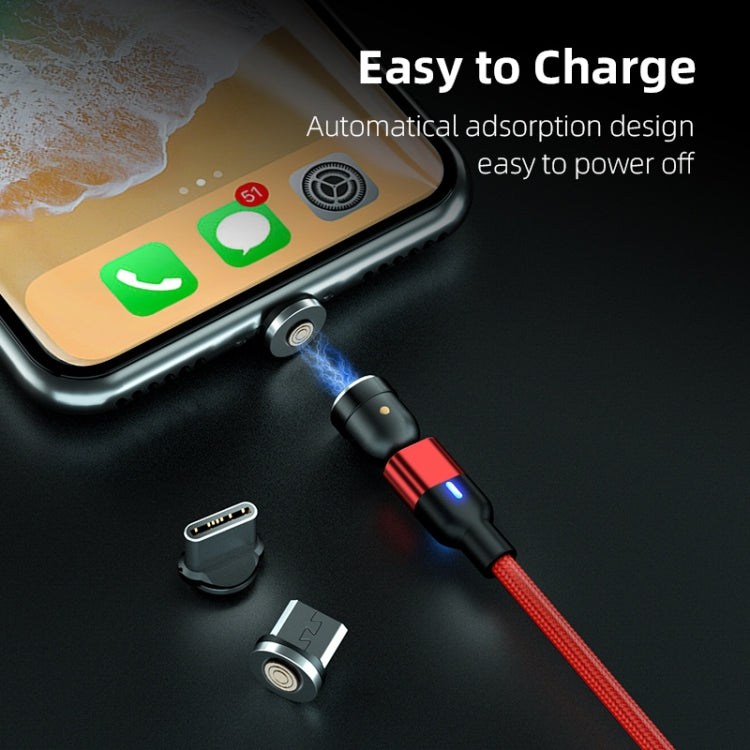 2m 3A Output 3 in 1 USB to 8 Pin + USB-C / Type-C + Micro USB 540 Degree Rotating Magnetic Data Sync Charging Cable, 2m 3 in 1 – Wear-resistant, Magnetic, Fast Charging