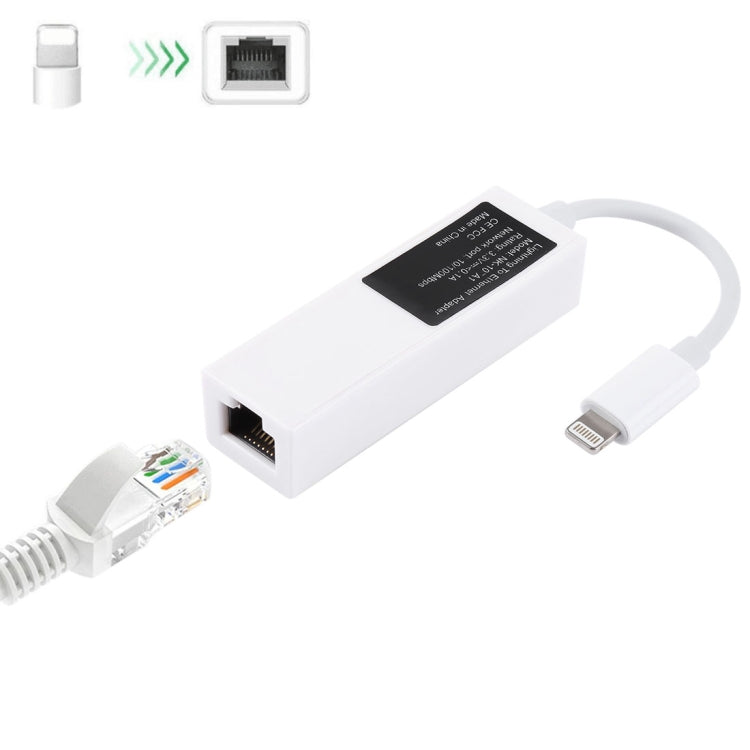 NK107A1 Cable – 8 Pin to RJ45 Ethernet LAN Network Adapter Cable for iPhone / iPad... Default Title