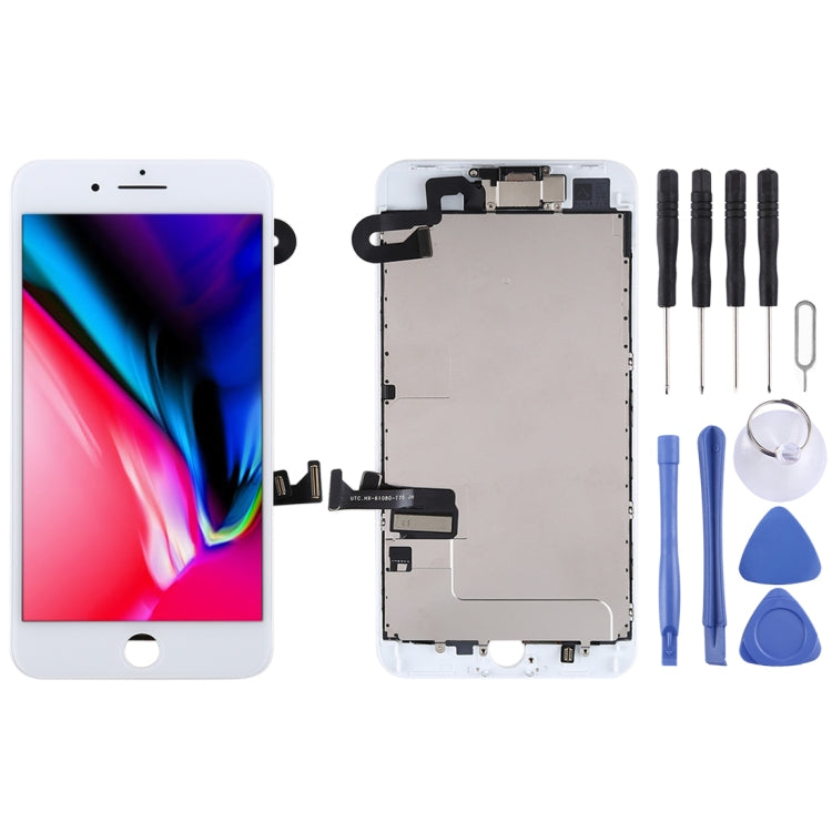 LCD Screen include Front Camera for iPhone 8 Plus, i8 Plus Black with Camera, i8 Plus White with Camera – Durable Build, Easy to Use i8 Plus White with Camera White