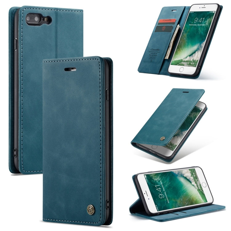 CaseMe-013 Case – Leather (iPhone 7 Plus) For iPhone 7 Plus 8 Plus Blue