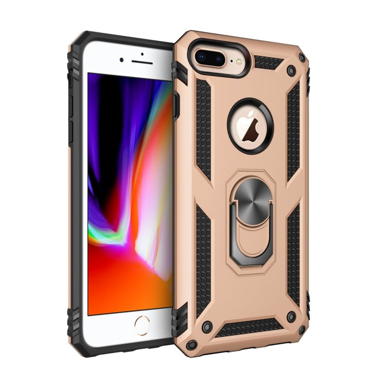 Sergeant Armor Shockproof TPU + PC Protective Case for iPhone 7 / 8 Plus, with 360 Degree Rotation Holder – Shockproof, TPU, For iPhone 7 / 8 Plus, iPhone 7 / 8 Plus iPhone 7 8 Plus Gold