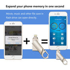 RQW-10F USB Flash Drive – 2 in 1 USB 2.0 & 8 Pin 128GB Keychain Flash Drive, RQW-10F