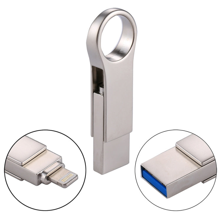 RQW-10D USB Flash Drive – 2 in 1 USB 2.0 & 8 Pin 128GB Flash Drive, RQW-10D