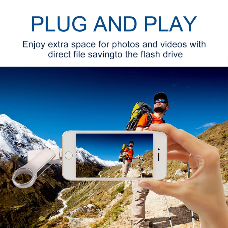 RQW-10D USB Flash Drive – 2 in 1 USB 2.0 & 8 Pin 128GB Flash Drive, RQW-10D