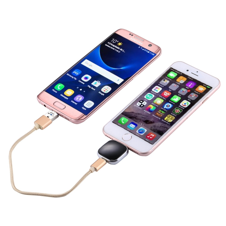 RQW-18S USB Flash Drive – 8 Pin 64GB Multi-functional Flash Disk Drive with USB / Micro USB to... (Black)
