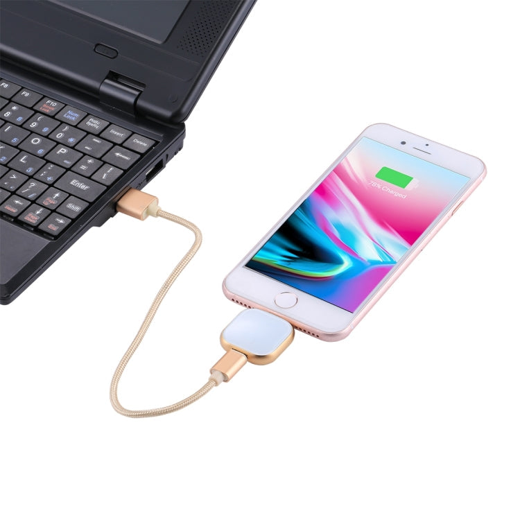 RQW-18S USB Flash Drive – 8 Pin 64GB Multi-functional Flash Disk Drive with USB / Micro USB to... (Gold)