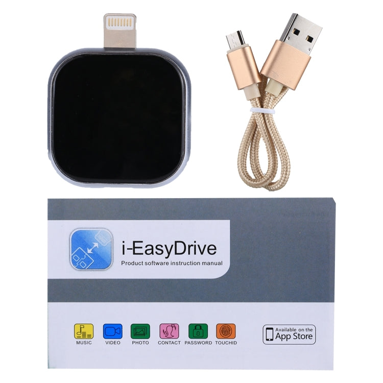 RQW-18S USB Flash Drive – 8 Pin 128GB Multi-functional Flash Disk Drive with USB / Micro USB to... (Black)