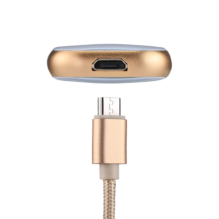 RQW-18S USB Flash Drive – 8 Pin 128GB Multi-functional Flash Disk Drive with USB / Micro USB to... (Gold)