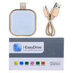 RQW-18S USB Flash Drive – 8 Pin 128GB Multi-functional Flash Disk Drive with USB / Micro USB to... (Gold)