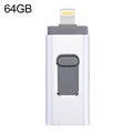 USB Flash Drive – easyflash RQW-01B 3 in 1 USB 2.0 & 8 Pin & Micro USB 64GB Flash Drive,... RQW-01B Silver