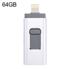 USB Flash Drive – easyflash RQW-01B 3 in 1 USB 2.0 & 8 Pin & Micro USB 64GB Flash Drive,... RQW-01B Silver