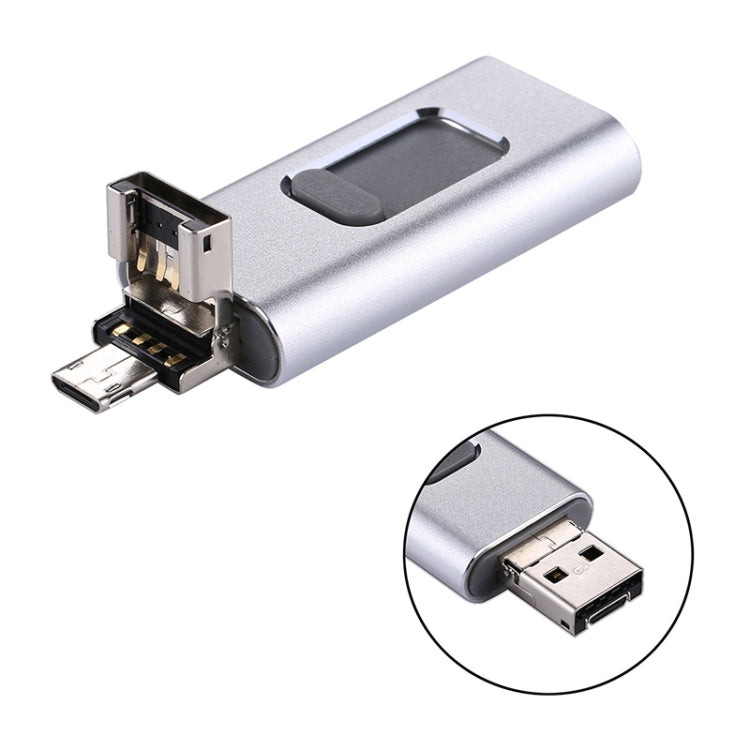USB Flash Drive – easyflash RQW-01B 3 in 1 USB 2.0 & 8 Pin & Micro USB 64GB Flash Drive,...