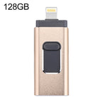 easyflash RQW-01B 3 in 1 USB 2.0 & 8 Pin & Micro USB 128GB Flash Drive, RQW-01B Gold RQW-01B Gold