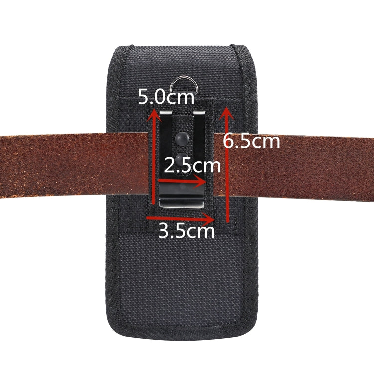 4.7 inch Universal Vertical Nylon Fabric Waist Bag for iPhone X & iPhone 8, Galaxy S6, Redmi 3