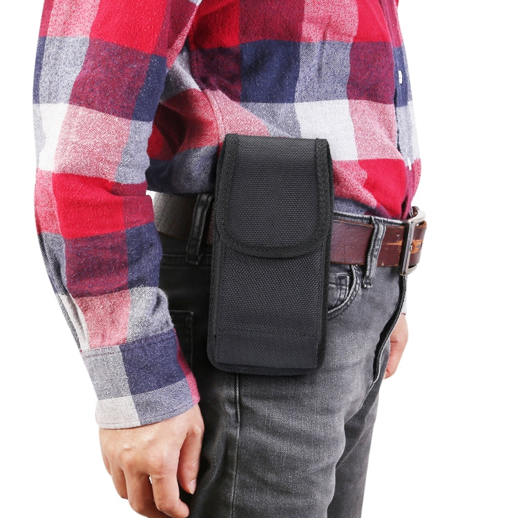 4.7 inch Universal Vertical Nylon Fabric Waist Bag for iPhone X & iPhone 8, Galaxy S6, Redmi 3