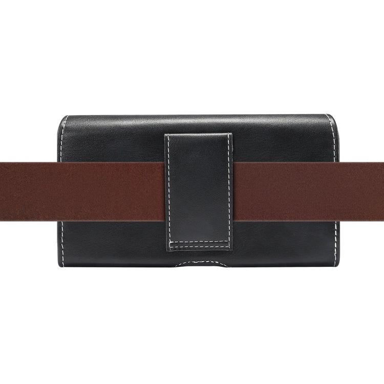 Men Lambskin Texture Multi-functional Universal Mobile Phone Waist Pack Leather Case for 5.5 Inch or Below Smartphones, For 5.5 Inch