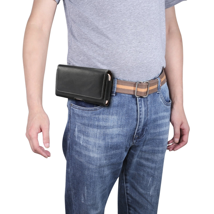 Men Lambskin Texture Multi-functional Universal Mobile Phone Waist Pack Leather Case for 6.0 Inch or Below Smartphones, For 6.0 Inch For 6.0 Inch