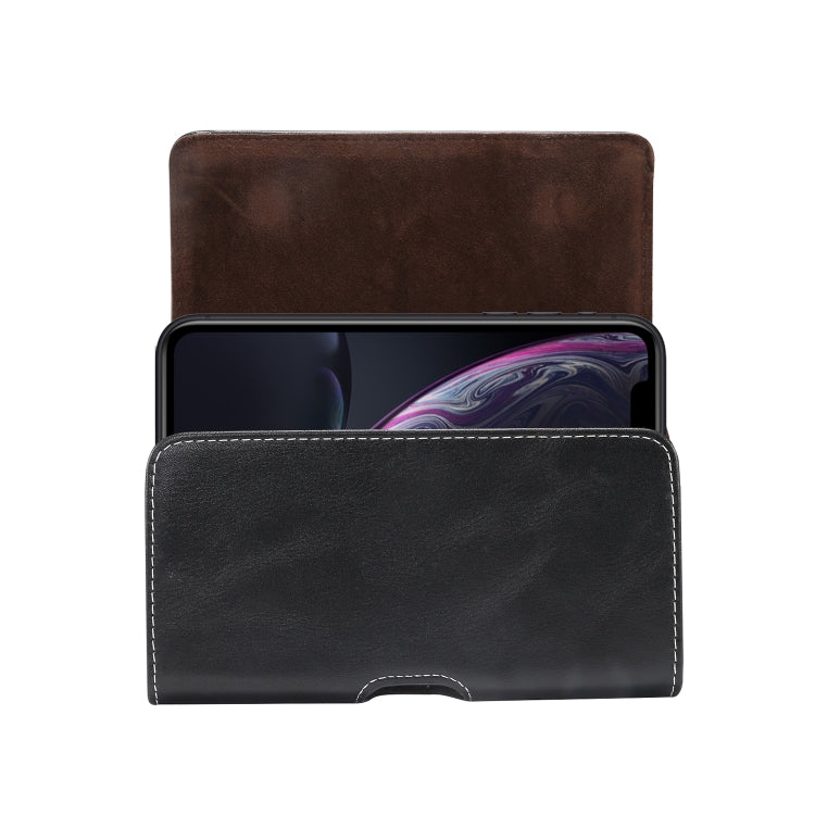 Men Lambskin Texture Multi-functional Universal Mobile Phone Waist Pack Leather Case for 5.2 Inch or Below Smartphones – Leather, For 5.2 Inch