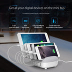 ORICO DUK-5P 40W 5 USB Ports Smart Charging Station with Phone & Tablet Stand, EU Plug – TPU