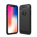 Case – Shockproof (iPhone XR Brushed Texture Carbon) For iPhone XR Black