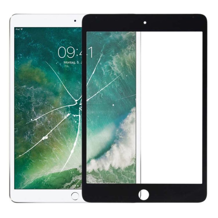 Front Screen Outer Glass Lens for iPad Mini 5 A2124 A2126 A2133, For iPad Mini 5 For iPad Mini 5 Black