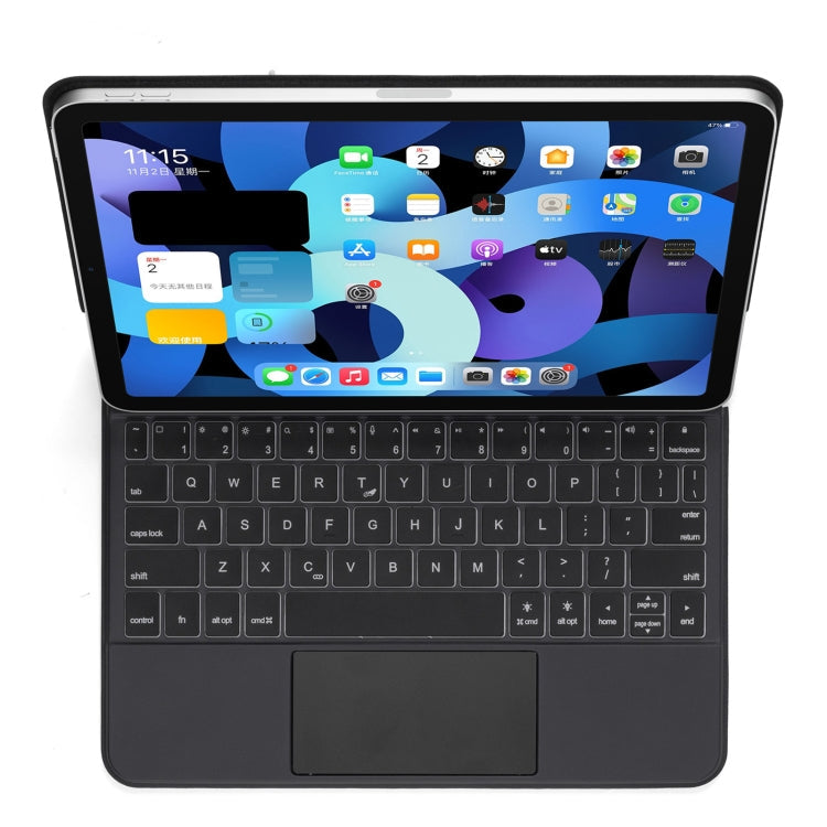 P109 Pro Ultra-thin Detachable Bluetooth Keyboard Leather Tablet Case with Touchpad & White Backlight for iPad Pro 11 inch 2021 / 2020 / 2018 & iPad Air 2020 10.9, P109 Pro – Leather, Bluetooth, Ultra-thin