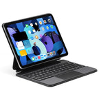 P109 Pro Ultra-thin Detachable Bluetooth Keyboard Leather Tablet Case with Touchpad & White Backlight for iPad Pro 11 inch 2021 / 2020 / 2018 & iPad Air 2020 10.9, P109 Pro – Leather, Bluetooth, Ultra-thin