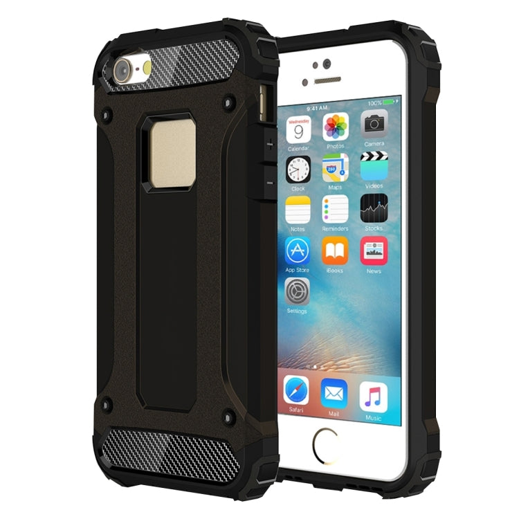 Tough Armor TPU + PC Combination Case for iPhone SE & 5 & 5s, For 5 & iPhone 5S & iPhone SE For 5 & iPhone 5S & iPhone SE Black