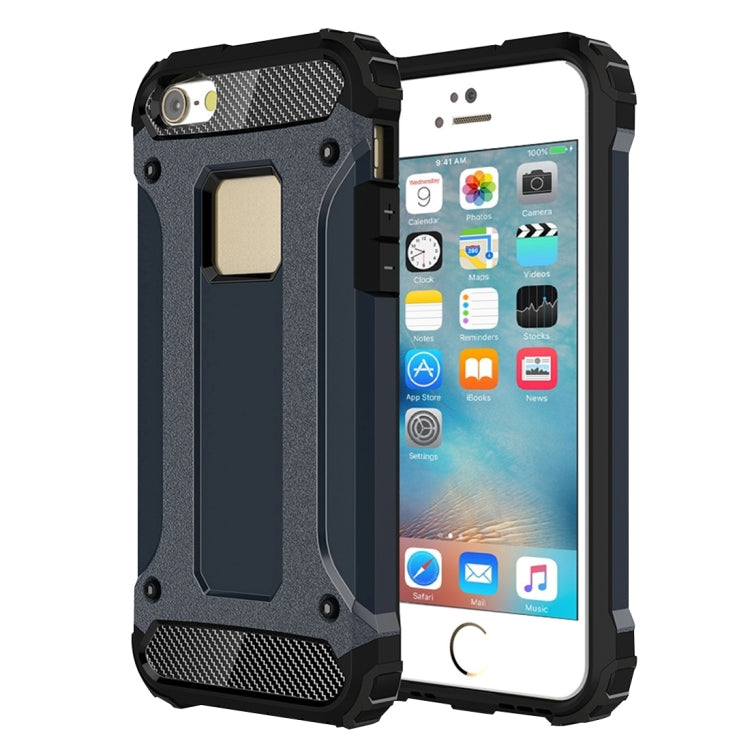 Tough Armor TPU + PC Combination Case for iPhone SE & 5 & 5s – TPU, For 5 & iPhone 5S & iPhone SE For 5 & iPhone 5S & iPhone SE Dark Blue